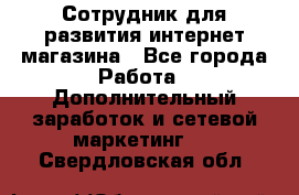 Сотрудник для развития интернет-магазина - Все города Работа » Дополнительный заработок и сетевой маркетинг   . Свердловская обл.